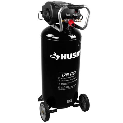 Next remove the discharge line at the compressor head and check for air leaking by the check valve. . Husky 20 gallon air compressor